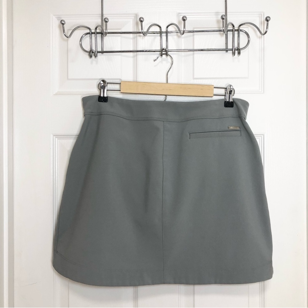 adidas Golf 2 in 1 Skirt / Short Removable Shorts Curve Hem Gray Skirt / Skort L - Picture 6 of 14